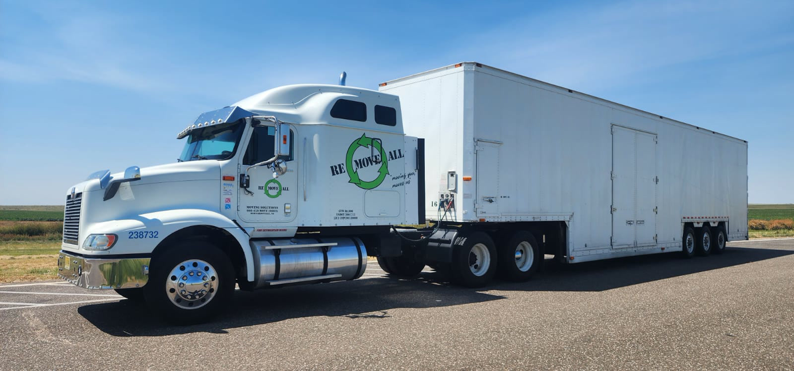 Re-Move-All long-distance moving truck en route — nationwide relocations from Northern New Jersey